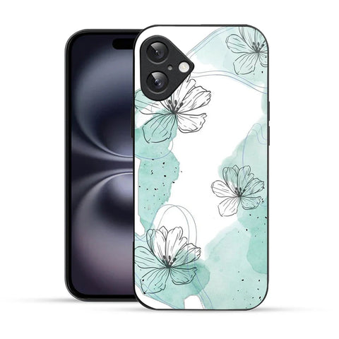 Bornstud MInt Blossom Printed Case for iPhone 16 mint
