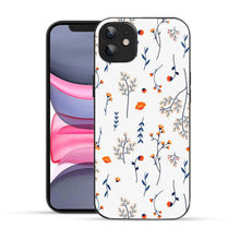 Bornstud Autumn Floral Sketch Printed Case for iPhone 11 Blue & Orange