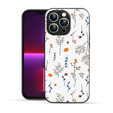 Bornstud Autumn Floral Sketch Printed Case for iPhone 13 Pro Blue & Orange