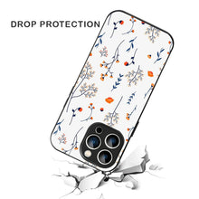 Bornstud Autumn Floral Sketch Printed Case for iPhone 13 Pro Blue & Orange