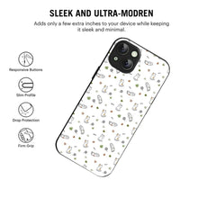 Bornstud Playful Cats Printed Case for iPhone 14 Brown & Green