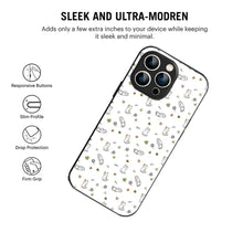 Bornstud Playful Cats Printed Case for iPhone 14 Pro Brown & Green