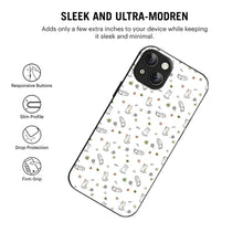 Bornstud Playful Cats Printed Case for iPhone 15 Brown & Green
