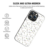 Bornstud Playful Cats Printed Case for iPhone 15 Pro Brown & Green