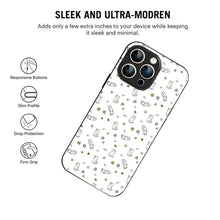 Bornstud Playful Cats Printed Case for iPhone 16 Pro Brown & Green