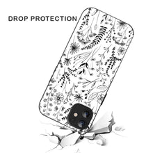 Bornstud Monochrome FloralPrinted Case for iPhone 12