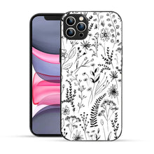 Bornstud Monochrome FloralPrinted Case for iPhone 12 Pro