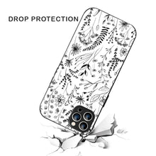Bornstud Monochrome FloralPrinted Case for iPhone 12 Pro