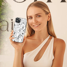 Bornstud Monochrome FloralPrinted Case for iPhone 12 Pro