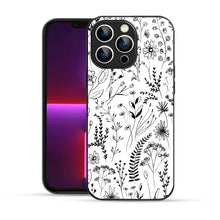 Bornstud Monochrome FloralPrinted Case for iPhone 13 Pro