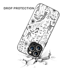 Bornstud Monochrome FloralPrinted Case for iPhone 14 Pro