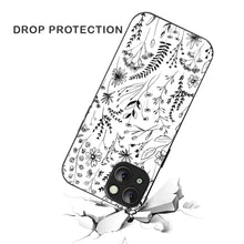 Bornstud Monochrome FloralPrinted Case for iPhone 15 Plus