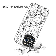 Bornstud Monochrome FloralPrinted Case for iPhone 16 Pro