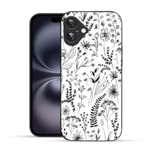 Bornstud Monochrome FloralPrinted Case for iPhone 16