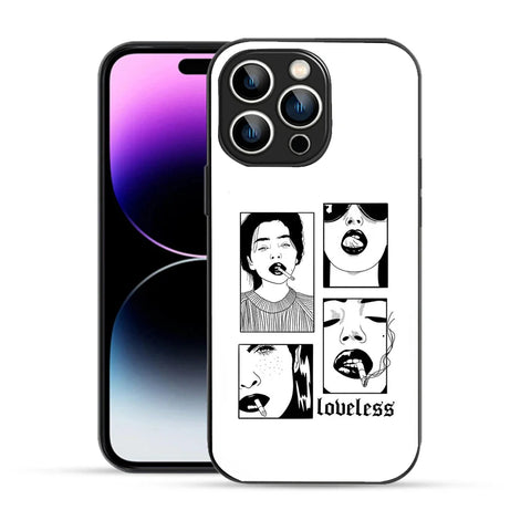 Bornstud Loveless Art Printed Case for iPhone 14 Pro white