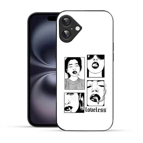 Bornstud Loveless Art Printed Case for iPhone 16 white
