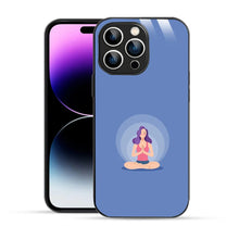 Bornstud Yoga girl Printed Case for iPhone 14 Pro Blue