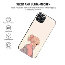 Bornstud Chic Aesthetic Printed Case for iPhone 12 Pro Beige & Paste