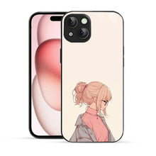 Bornstud Chic Aesthetic Printed Case for iPhone 15 Beige & Paste