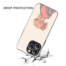 Bornstud Chic Aesthetic Printed Case for iPhone 15 Pro Beige & Paste