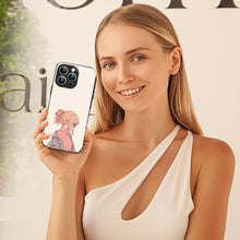 Bornstud Chic Aesthetic Printed Case for iPhone 15 Pro Beige & Paste