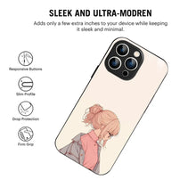 Bornstud Chic Aesthetic Printed Case for iPhone 16 Pro Beige & Paste
