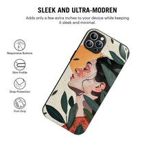 Bornstud Botanical Art Printed Case for iPhone 12 Pro Green & Beige
