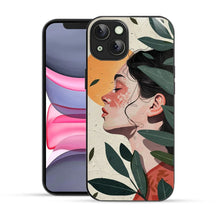 Bornstud Botanical Art Printed Case for iPhone 13 Green & Beige
