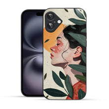 Bornstud Botanical Art Printed Case for iPhone 16 Plus Green & Beige
