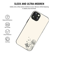 Bornstud Dreamy Book Printed Case for iPhone 15 Beige