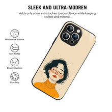 Bornstud Freckle Beauty Printed Case for iPhone 13 Pro Max Beige Orange