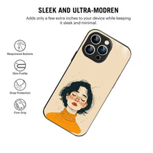 Bornstud Freckle Beauty Printed Case for iPhone 14 Pro Beige Orange