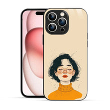 Bornstud Freckle Beauty Printed Case for iPhone 15 Pro Beige Orange