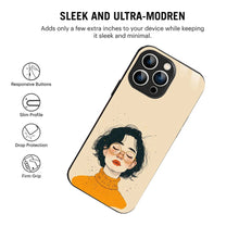 Bornstud Freckle Beauty Printed Case for iPhone 15 Pro Beige Orange
