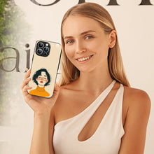 Bornstud Freckle Beauty Printed Case for iPhone 15 Pro Beige Orange