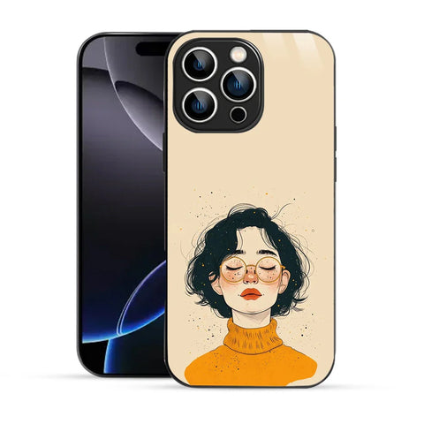 Bornstud Freckle Beauty Printed Case for iPhone 16 Pro Beige Orange