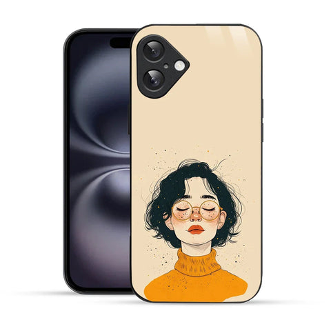 Bornstud Freckle Beauty Printed Case for iPhone 16 Beige Orange