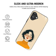 Bornstud Freckle Beauty Printed Case for iPhone 16 Beige Orange