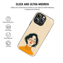 Bornstud Freckle Beauty Printed Case for iPhone 16 Pro Max Beige Orange