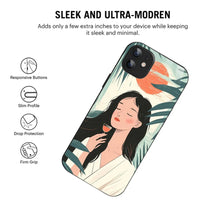 Bornstud Sunset Serenity Printed Case for iPhone 12 pastel green