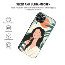 Bornstud Sunset Serenity Printed Case for iPhone 12 Pro pastel green