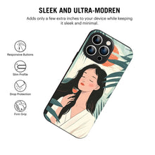 Bornstud Sunset Serenity Printed Case for iPhone 15 Pro pastel green