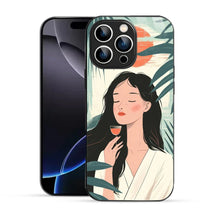 Bornstud Sunset Serenity Printed Case for iPhone 16 Pro pastel green