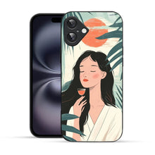 Bornstud Sunset Serenity Printed Case for iPhone 16 pastel green