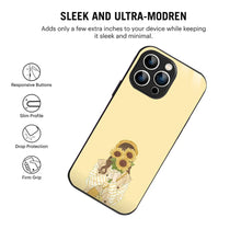 Bornstud Sunflower Girl Printed Case for iPhone 13 Pro white