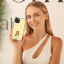 Bornstud Sunflower Girl Printed Case for iPhone 14 Plus white