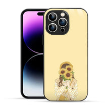 Bornstud Sunflower Girl Printed Case for iPhone 14 Pro white