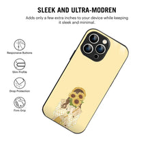 Bornstud Sunflower Girl Printed Case for iPhone 14 Pro white