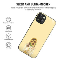 Bornstud Sunflower Girl Printed Case for iPhone 15 white