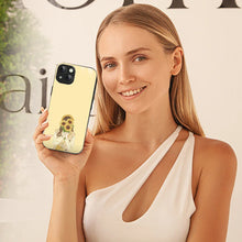 Bornstud Sunflower Girl Printed Case for iPhone 15 white